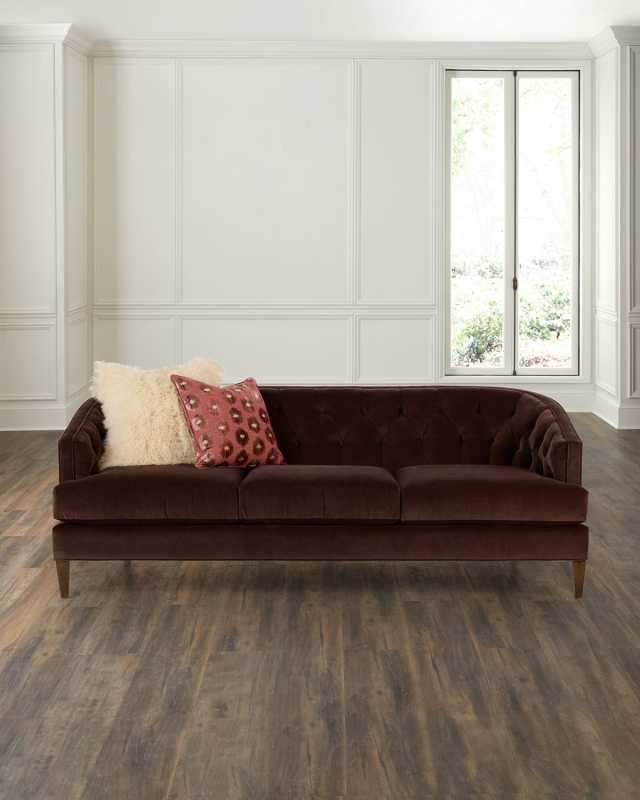 Kensington Tufted Velvet Sofa, 88"